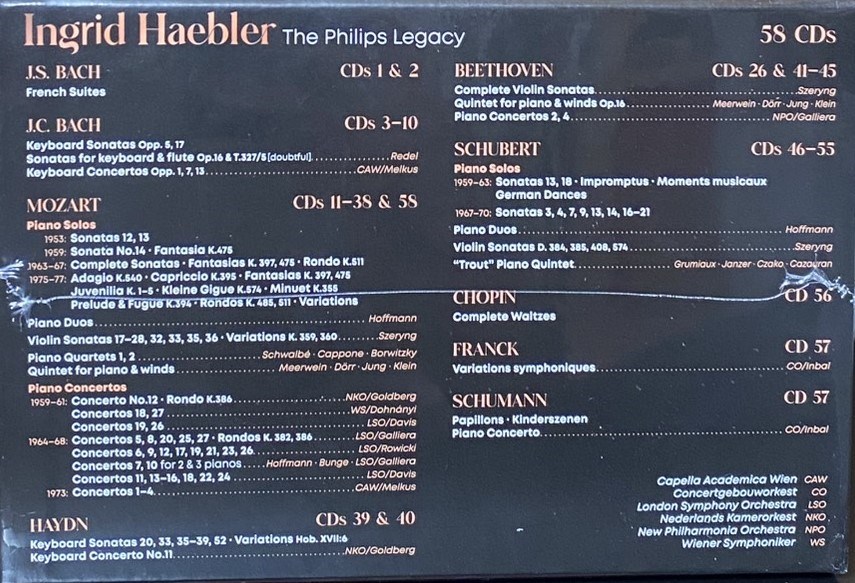 INGRID HAEBLER The Philips Legacy / 海布勒Philips傳奇錄音 (58CD)