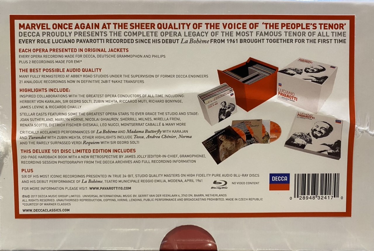 帕華洛帝歌劇錄音 (95CD+6BD)