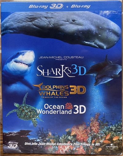 與鯊魚共舞 + 海豚與鯨魚 + 海洋奇幻世界 3D + 2D 套裝 (3BD)